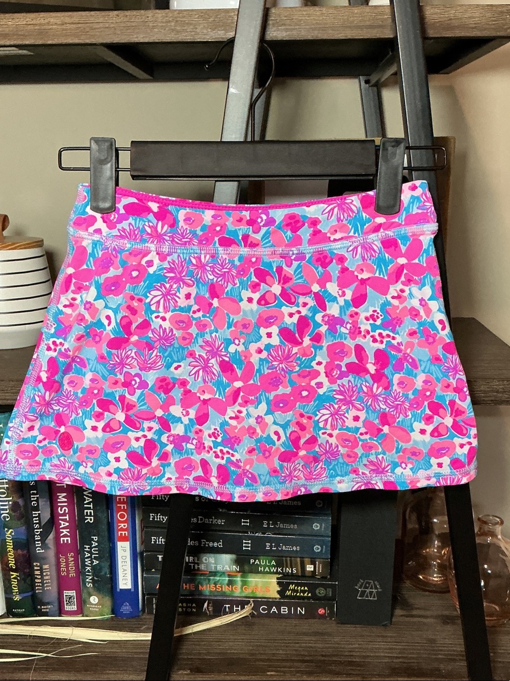 Lilly Pulitzer Pink & Aqua Floral Skort Size 6/7